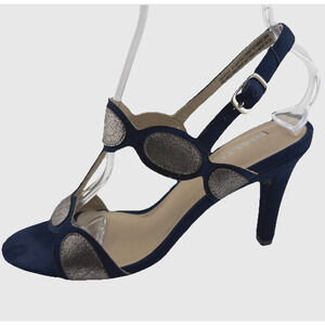 Rialto Womens Rheta‎ High Heels Navy & Gold 8.5 M NWB